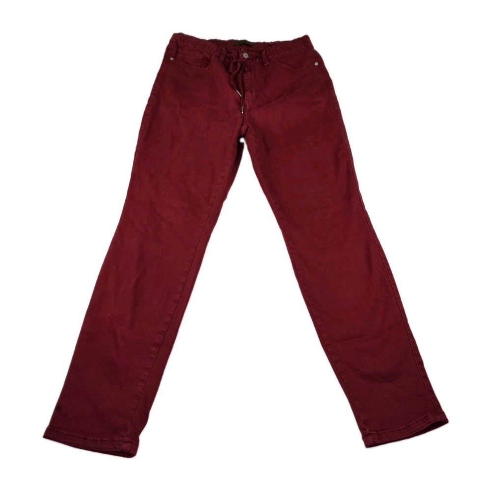 Judy Blue Jeans Womens Size 11/30 High‎ Waist Crimson Jogger Pants Drawstring